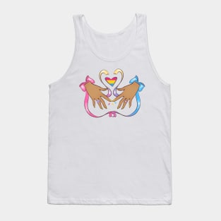 Pansexual Flag Ribbon Tank Top